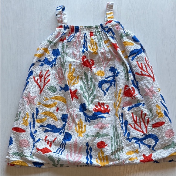 Disney Other - Disney Pixar Luca Seesucker Girls Sundress Mermaids Size 4